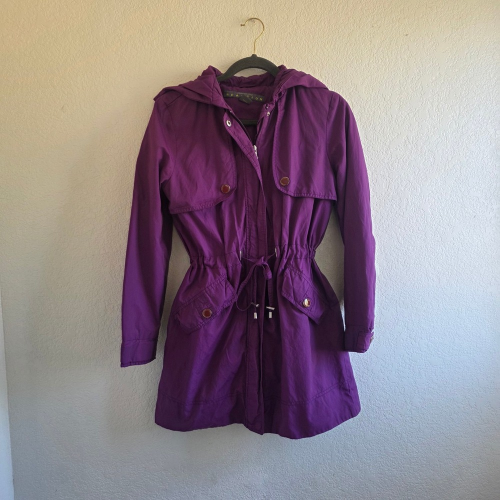 Kenneth Cole Purple Anorak Jacket Size Small